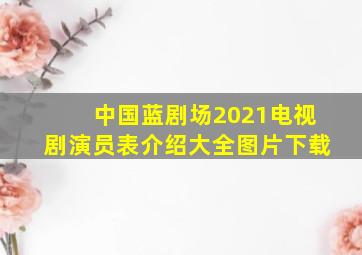 中国蓝剧场2021电视剧演员表介绍大全图片下载