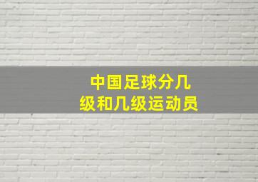 中国足球分几级和几级运动员