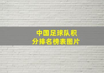 中国足球队积分排名榜表图片