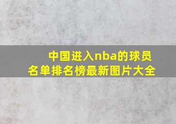 中国进入nba的球员名单排名榜最新图片大全