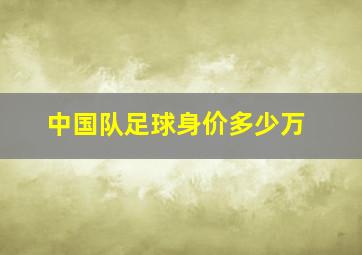 中国队足球身价多少万