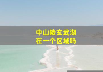 中山陵玄武湖在一个区域吗