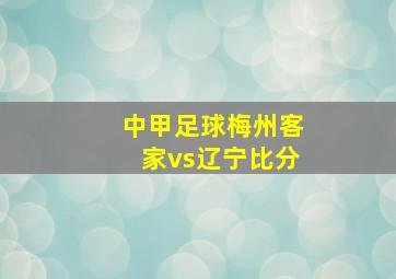 中甲足球梅州客家vs辽宁比分