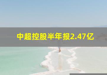 中超控股半年报2.47亿