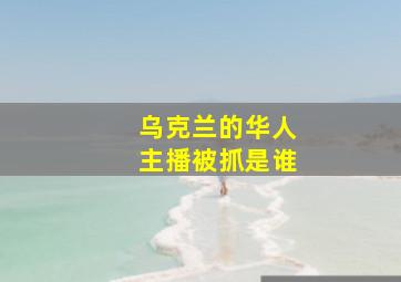 乌克兰的华人主播被抓是谁