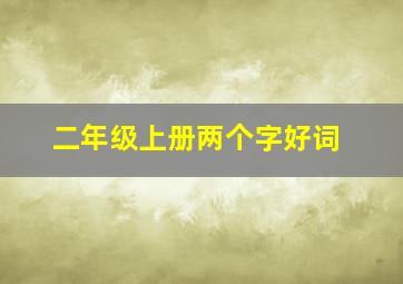 二年级上册两个字好词