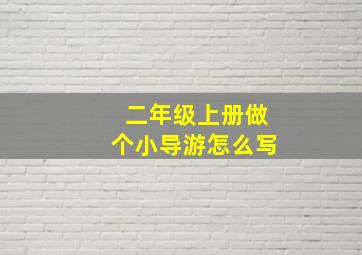 二年级上册做个小导游怎么写