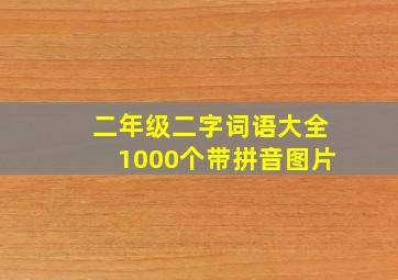 二年级二字词语大全1000个带拼音图片