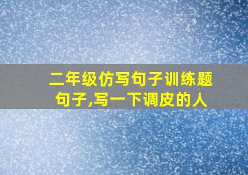 二年级仿写句子训练题句子,写一下调皮的人