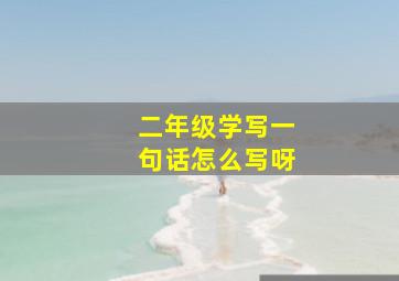 二年级学写一句话怎么写呀