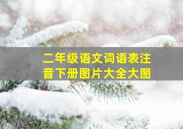 二年级语文词语表注音下册图片大全大图