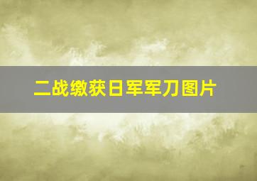 二战缴获日军军刀图片