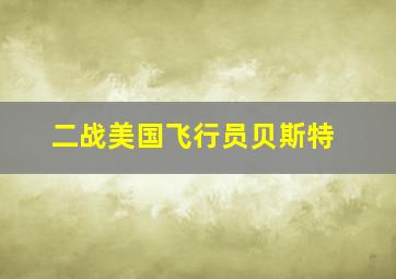 二战美国飞行员贝斯特