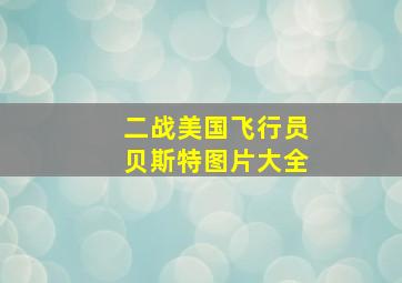 二战美国飞行员贝斯特图片大全