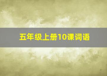 五年级上册10课词语