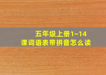 五年级上册1~14课词语表带拼音怎么读