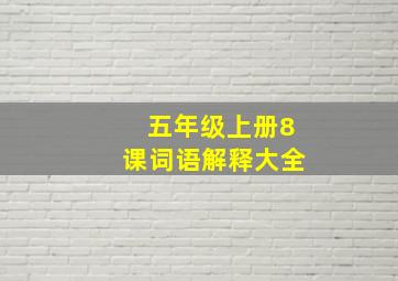 五年级上册8课词语解释大全