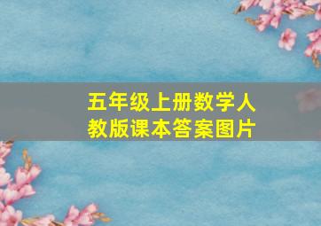 五年级上册数学人教版课本答案图片