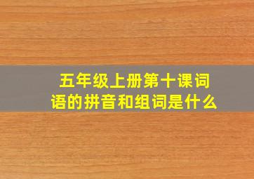 五年级上册第十课词语的拼音和组词是什么