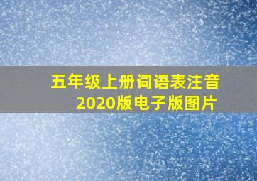 五年级上册词语表注音2020版电子版图片