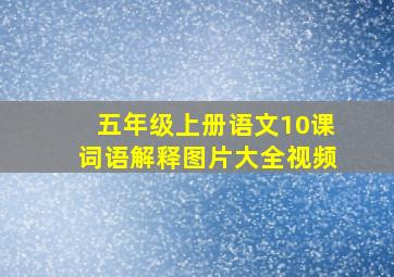 五年级上册语文10课词语解释图片大全视频