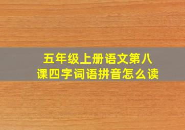 五年级上册语文第八课四字词语拼音怎么读