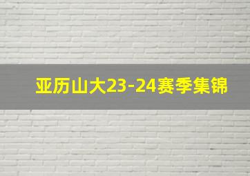 亚历山大23-24赛季集锦