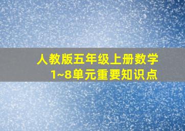 人教版五年级上册数学1~8单元重要知识点