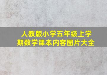 人教版小学五年级上学期数学课本内容图片大全