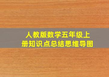 人教版数学五年级上册知识点总结思维导图