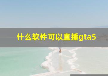 什么软件可以直播gta5