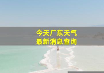 今天广东天气最新消息查询