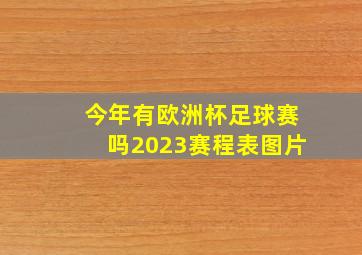 今年有欧洲杯足球赛吗2023赛程表图片