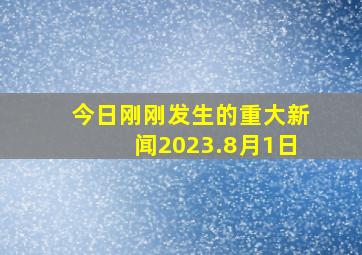 今日刚刚发生的重大新闻2023.8月1日