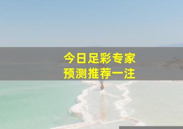 今日足彩专家预测推荐一注