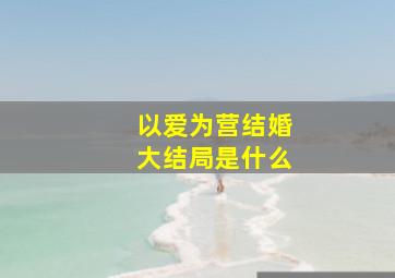 以爱为营结婚大结局是什么