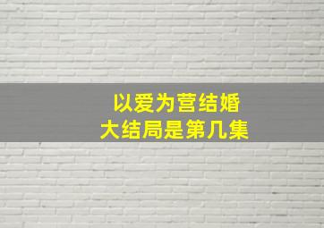 以爱为营结婚大结局是第几集