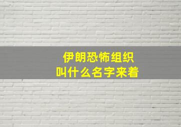 伊朗恐怖组织叫什么名字来着