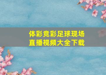 体彩竞彩足球现场直播视频大全下载