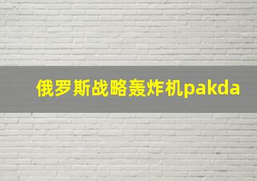 俄罗斯战略轰炸机pakda