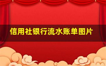 信用社银行流水账单图片