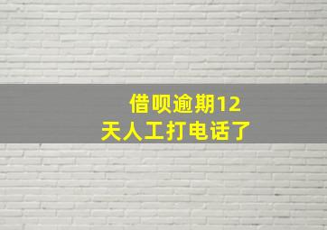 借呗逾期12天人工打电话了