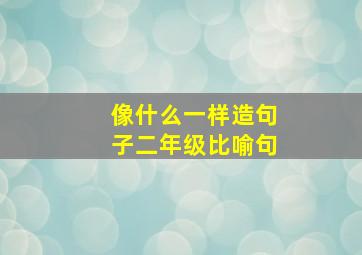 像什么一样造句子二年级比喻句