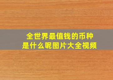 全世界最值钱的币种是什么呢图片大全视频