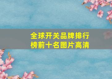 全球开关品牌排行榜前十名图片高清