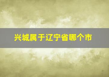 兴城属于辽宁省哪个市