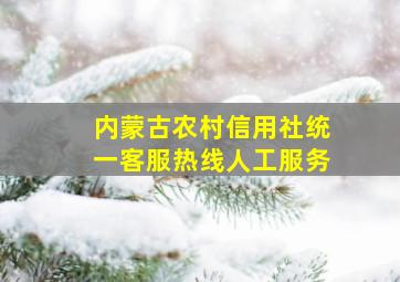 内蒙古农村信用社统一客服热线人工服务