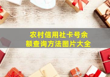 农村信用社卡号余额查询方法图片大全