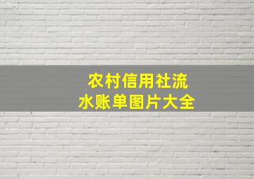 农村信用社流水账单图片大全