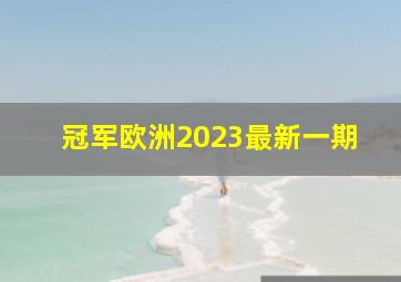 冠军欧洲2023最新一期